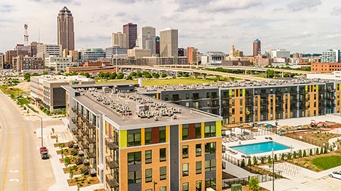 The Nexus at Gray's Landing apartments in Des Moines, IA