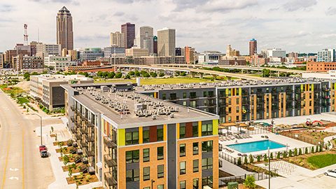 The Nexus at Gray's Landing apartments in Des Moines, IA