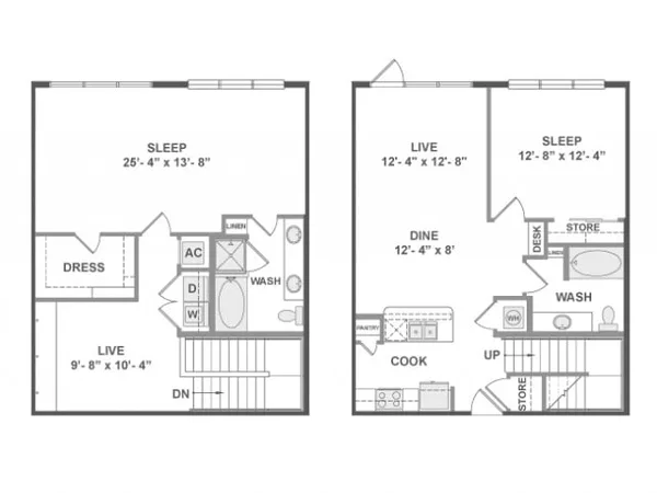 C9T floor plan, 2 bedroom, 1,583 sq ft