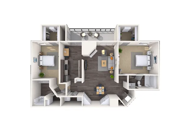 Brittany floor plan, 2 bedroom