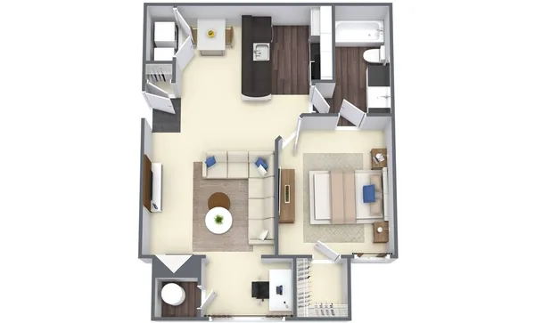 11BX floor plan, 1 bedroom, 709 sq ft