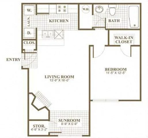 0868.A1 floor plan, 1 bedroom, 767 sq ft