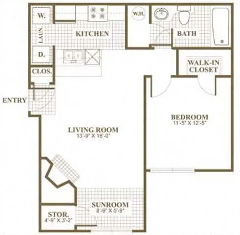 0868.A0 floor plan, 1 bedroom, 724 sq ft
