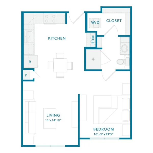 EF3 floor plan, studio