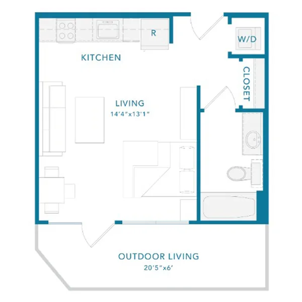 EF2a floor plan, studio