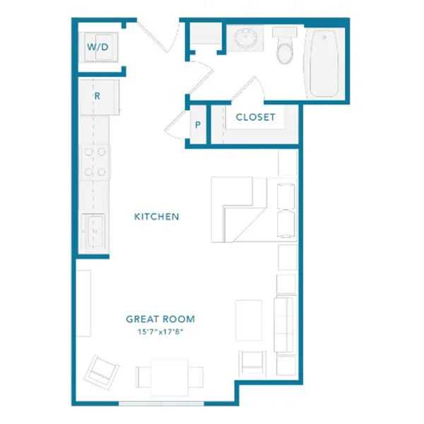 EF4 floor plan, studio