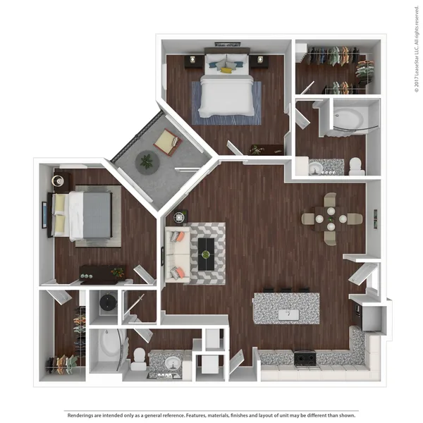 Executive (B4) floor plan, 2 bedroom