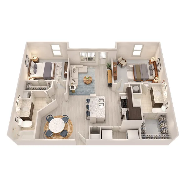 Bromley floor plan, 2 bedroom, 1,140 sq ft