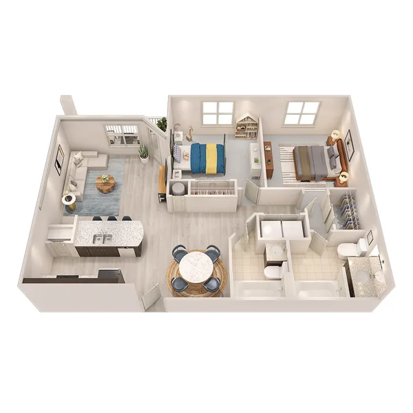 Brudge floor plan, 2 bedroom