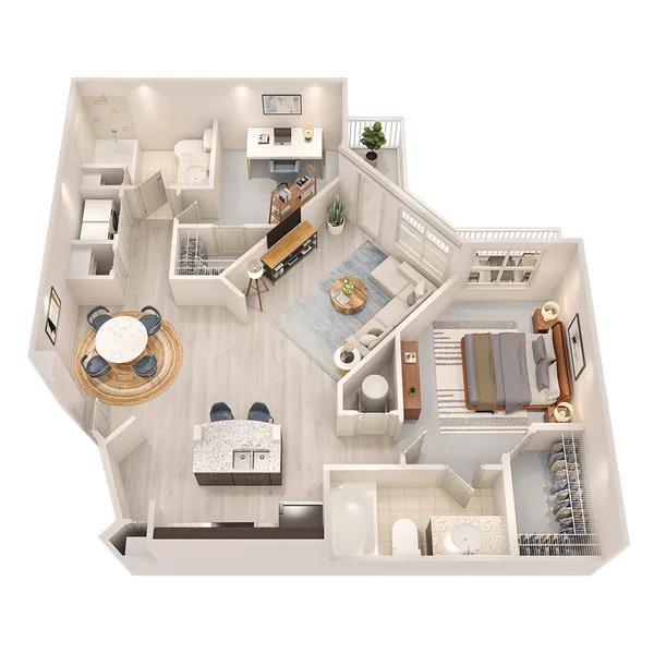 Barrington floor plan, 2 bedroom, 1,184 sq ft