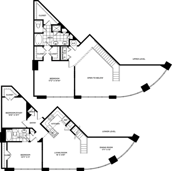 C1 floor plan, 3 bedroom, 1,845 sq ft
