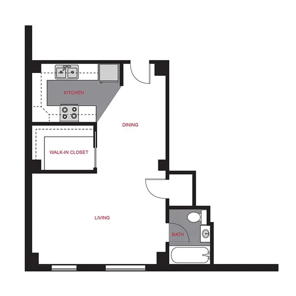 Plan S6 - Studio floor plan, studio