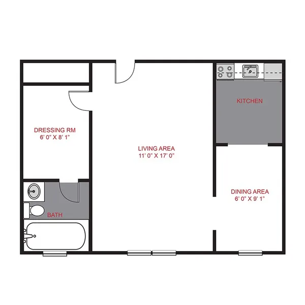 Plan S4 - Studio floor plan, studio