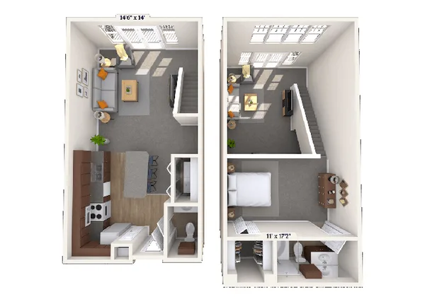 11D floor plan, 1 bedroom