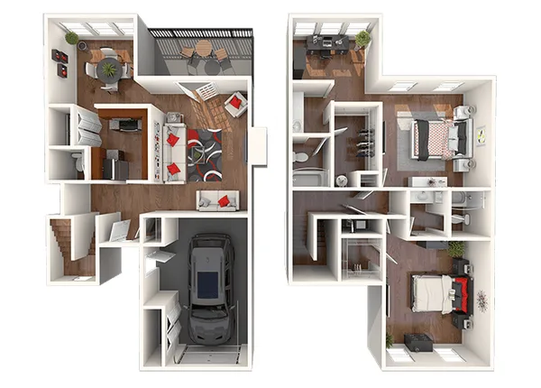 The Allatoona floor plan, 2 bedroom, 1,657 sq ft