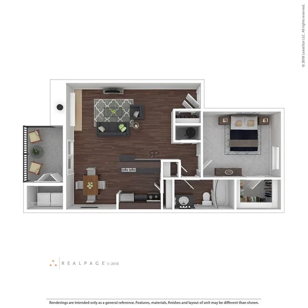 A8 floor plan, 1 bedroom, 753 sq ft