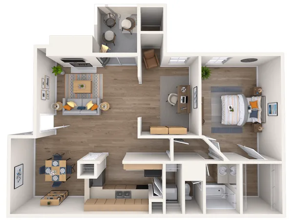 B1 1-Bedroom Plus Den floor plan, 1 bedroom, 875 sq ft