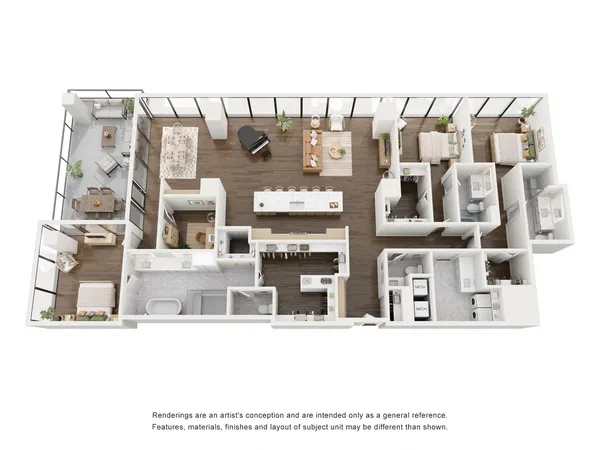 C1P floor plan, 3 bedroom, 2,716 sq ft